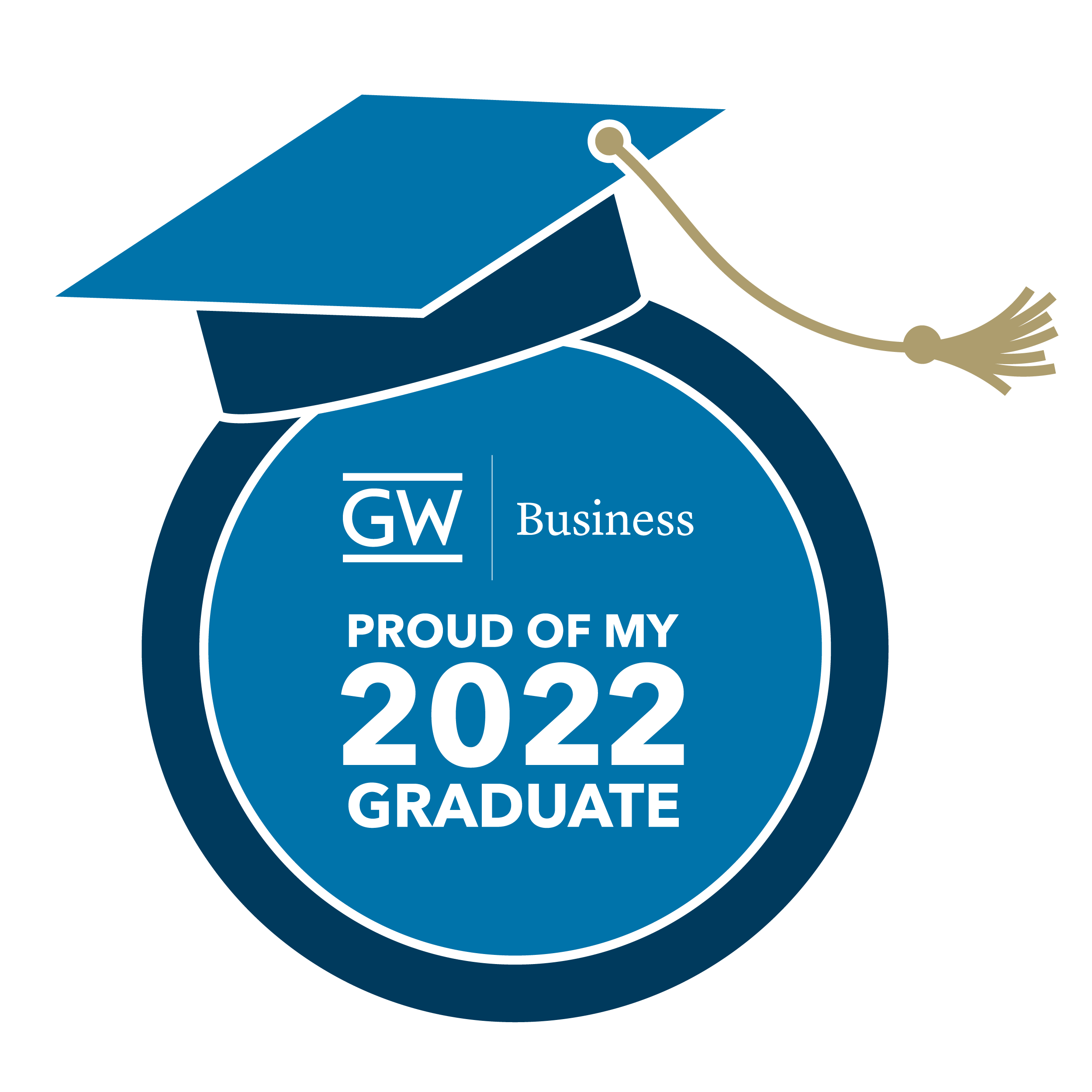 GW School of Business Proud of My 2022 Graduate sticker graphic