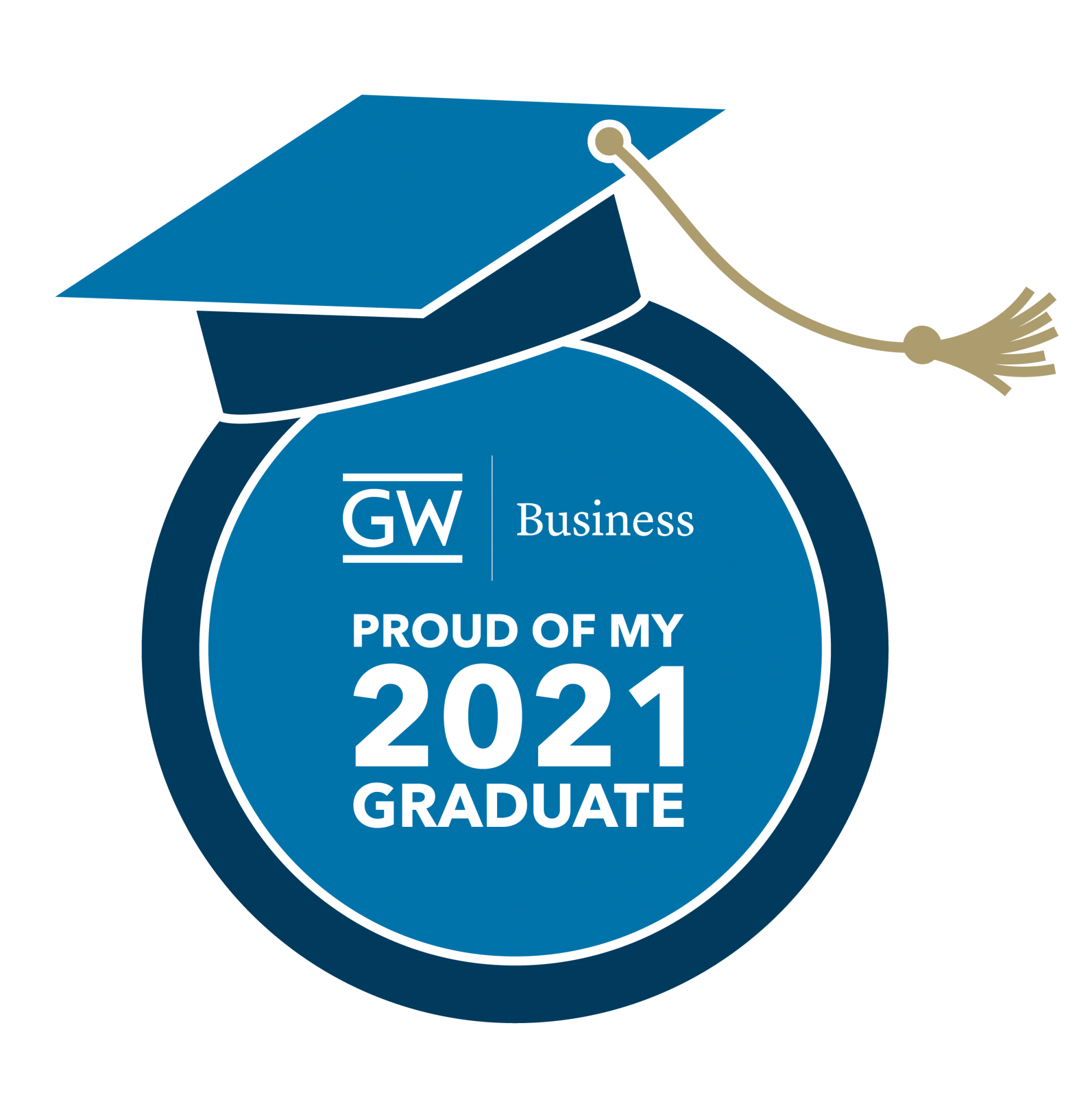 Instagram sticker for family members of 2021 GWSB graduates